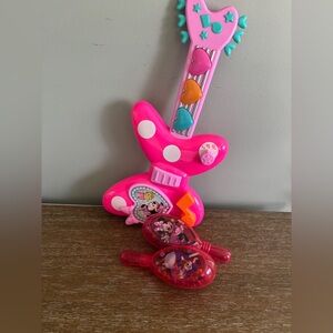 Minnie Mouse Disney Pink Musical Toy Guitar with Maracas